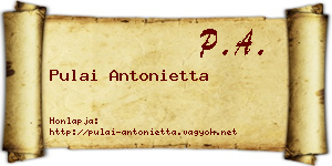 Pulai Antonietta névjegykártya